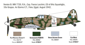 Italeri 1481 Macchi MC.202 Flogore &amp;quot;As&amp;quot; - 5 As de la Regia Aeronautica Versions 1/72 – image 3