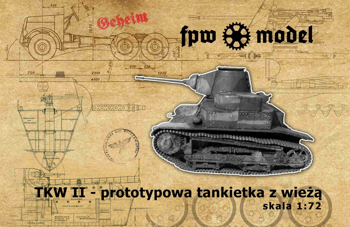 FPW Modèle 72014 TKW II - prototype de chenillette avec tourelle 1/72