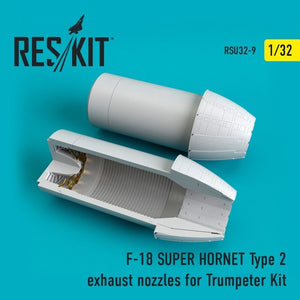 RESKIT RSU32-0009 Buses d&amp;#39;échappement de type 2 pour F-18 (E/G) SUPER HORNET, kit Trumpeter au 1/32
