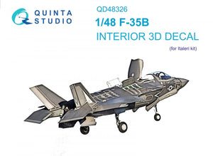 Intérieur imprimé en 3D et coloré pour le F-35B de Quinta Studio QD48326 (Italeri) à l&amp;#39;échelle 1/48