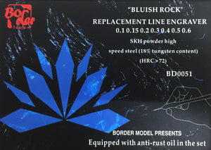 Graveur de ligne de rechange pour modèle de bordure BD0051 - Ensemble bleu – image 3