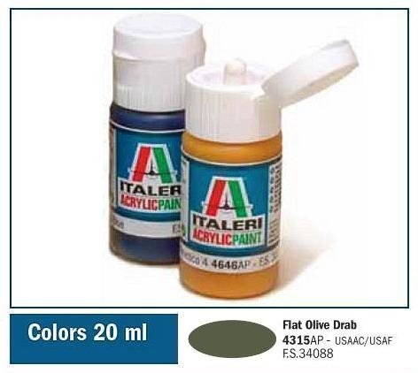 Italeri 4315AP FLAT OLIVE DRAB 20ml