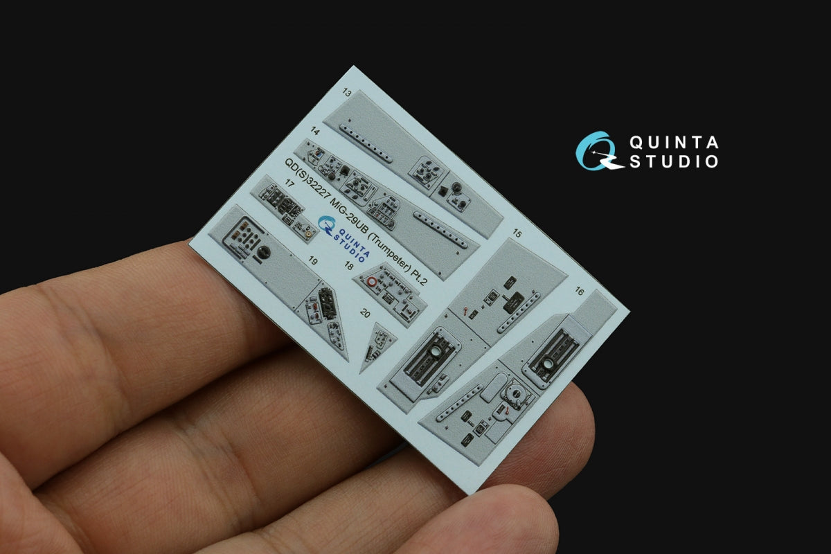 Intérieur imprimé en 3D et coloré du MiG-29UB (Trumpeter) de Quinta Studio QDS-32227 (Petite version) 1/32 – Bild 6