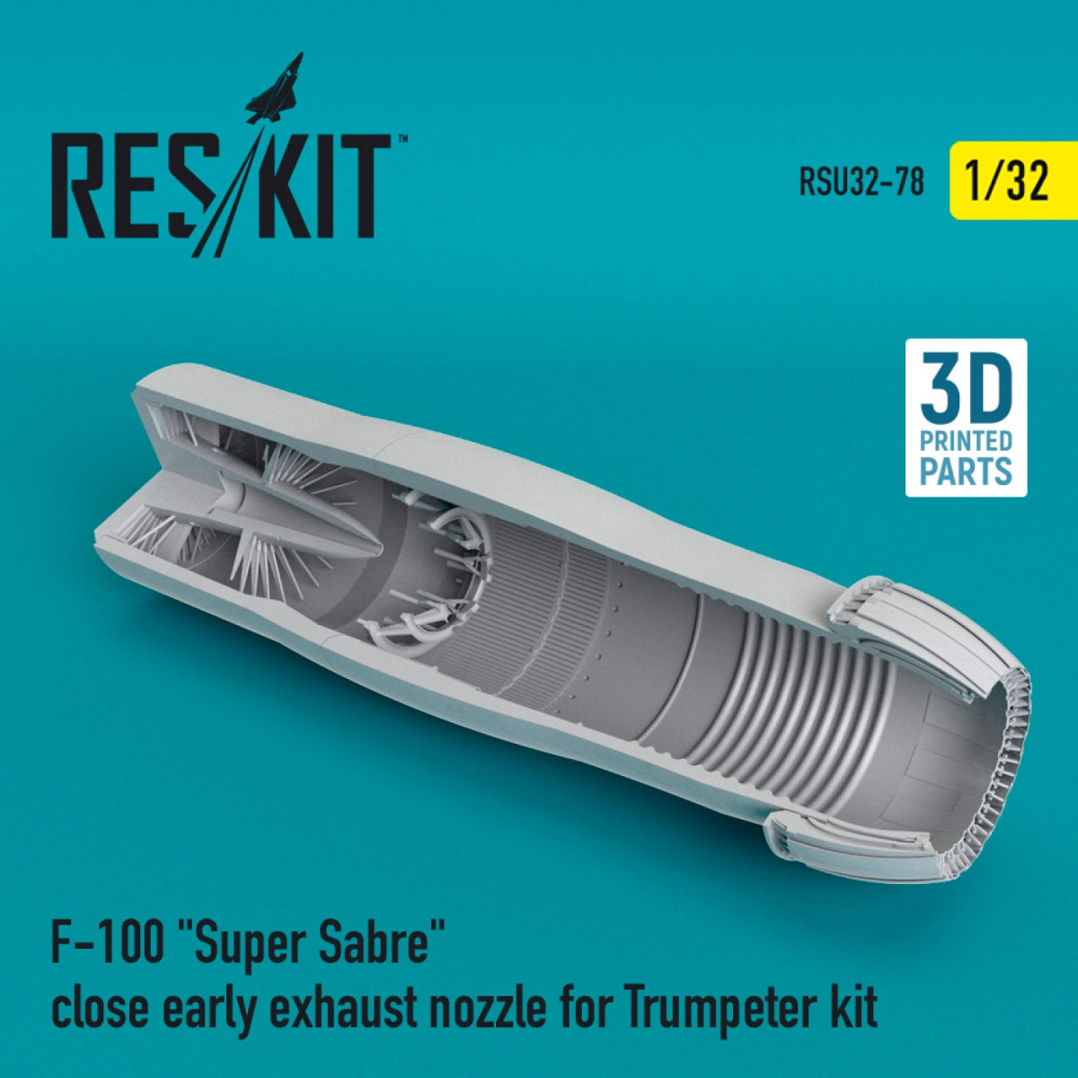 RESKIT RSU32-0078 F-100 « SUPER SABER » FERMÉ ANCIENNE TUYÈRE POUR MAQUETTETER 1/32 – image 2