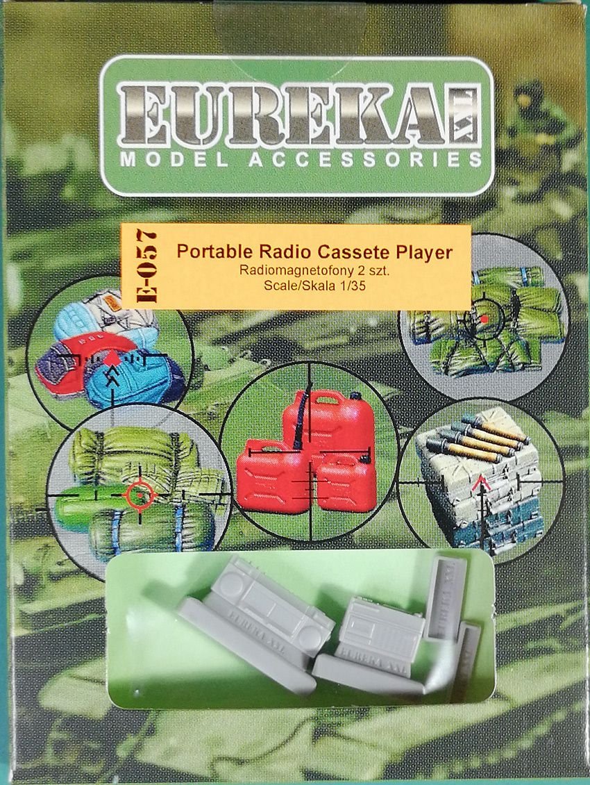 Magnétophones à cassettes radio Eureka XXL E-057, lot de 2, format 1/35