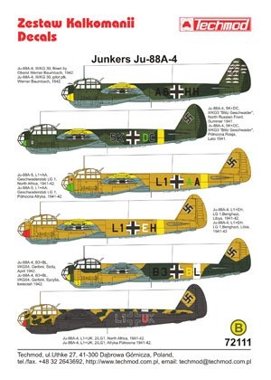 Techmod 72111 - Junkers Ju 88A-4 (1/72)  – image 2