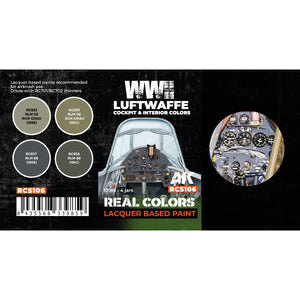 AK Interactive RCS106 Couleurs pour cockpit et intérieur de la Luftwaffe de la Seconde Guerre mondiale 4x17ml – image 2