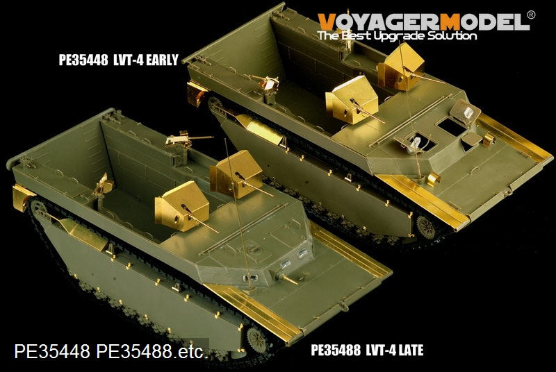 Maquette Voyager PE35488 Véhicule de débarquement chenillé américain LVT-4 Water Buffalo de la Seconde Guerre mondiale, version de base, pour AFV CLUB 35198, échelle 1/35 – image 7