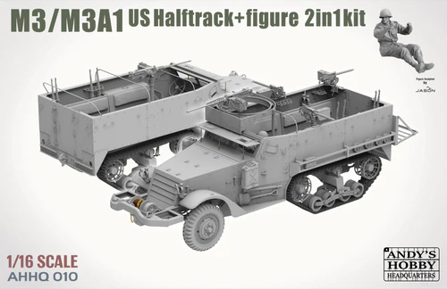 Andy's Hobby Headquarters AHHQ-010 M3/M3A1 US Halftrack 2in1 kit 1/16