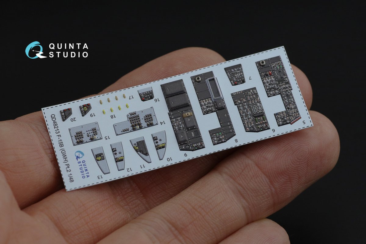 Intérieur imprimé en 3D et coloré pour le F-15B de Quinta Studio QD48213 (GWH) à l&amp;#39;échelle 1/48 – image 11