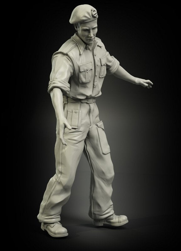 Panzer Art FI35-031 RAC britannique Afrique du Nord chargeant des munitions pour canon de 2 livres, soldat n° 2, échelle 1/35