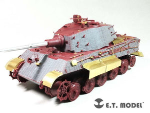 ET Model EA35-121 Garde-boue et jupes latérales pour char King Tiger allemand de la Seconde Guerre mondiale, compatible avec la maquette Meng au 1/35