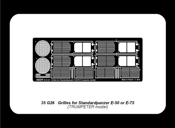 Grilles Aber 35G26 pour char allemand Standardpanzer E-75 ou E-50 (1/35) – immagine 7