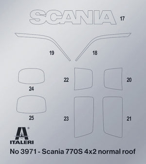 Italeri 3971 Scania S770 4x2 Toit normal « Cabine grise » 1/24 – immagine 9