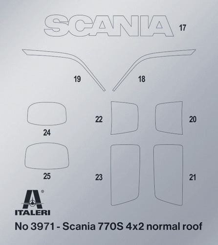 Italeri 3971 Scania S770 4x2 Toit normal « Cabine grise » 1/24 – immagine 9
