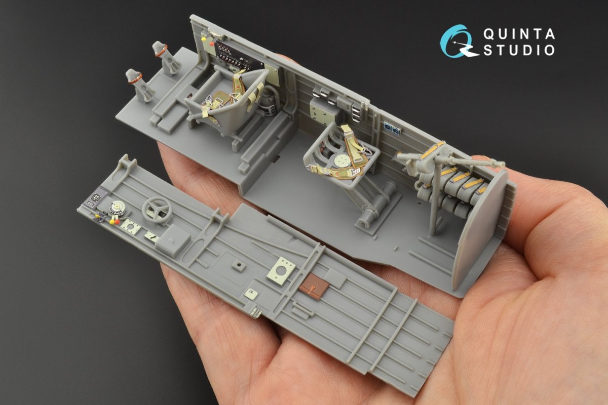 Intérieur imprimé en 3D et coloré sur papier décalcomanie Quinta Studio QD32091 Ju 87A (Trumpeter) 1/32 – Bild 9