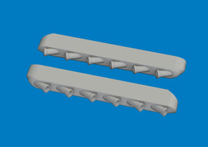 Eduard 672444 P-51D exhaust stacks w/ fairing PRINT for ARMA HOBBY 1/72