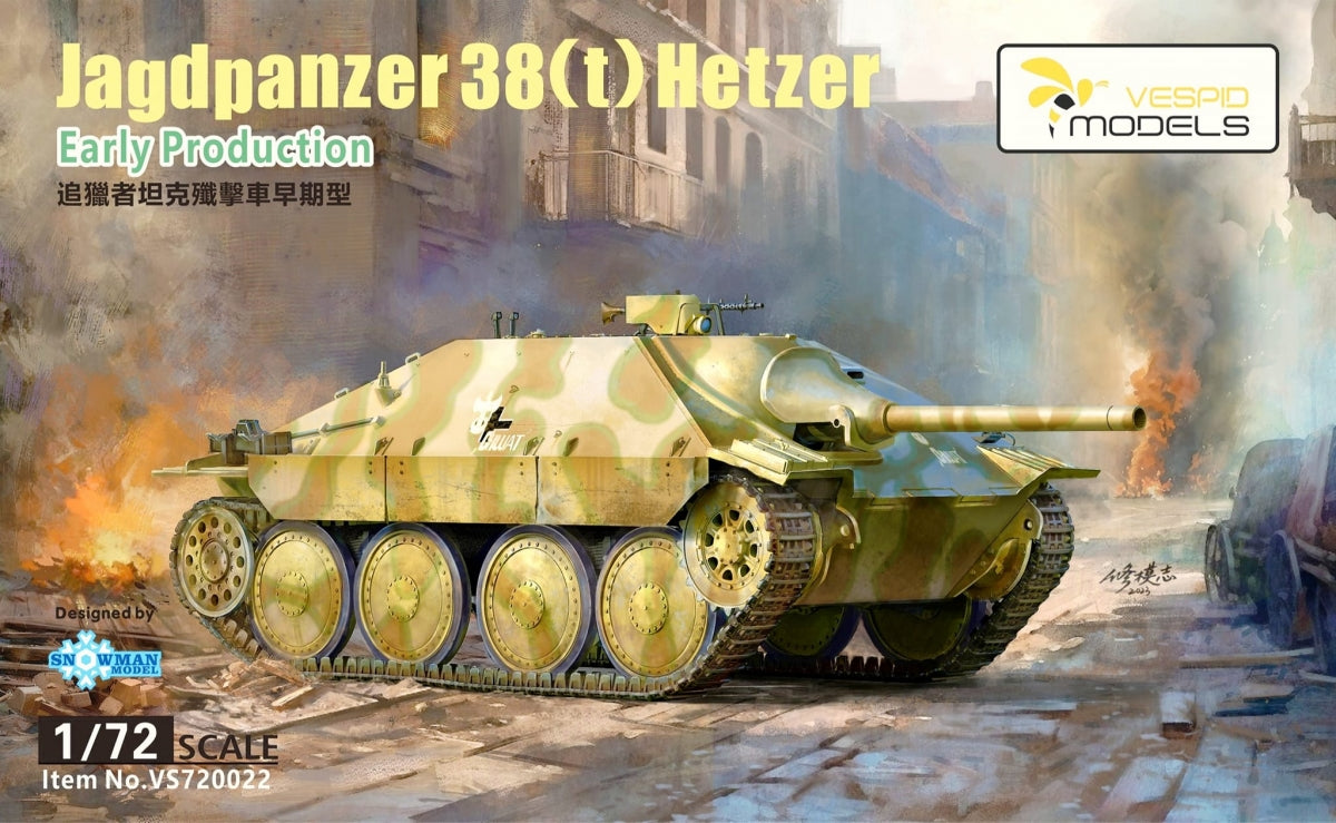 Vespid Models VS720022 Jagdpanzer 38(t) Hetzer Première production 1/72