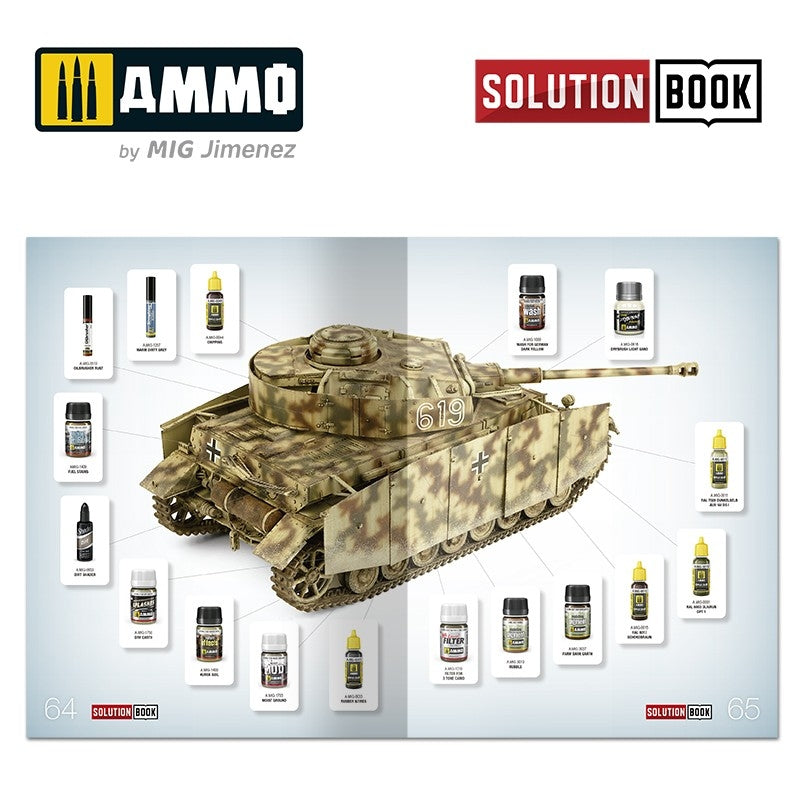 Ammo of Mig 6527 Comment peindre les véhicules allemands de la Seconde Guerre mondiale (Mid-W2) - LIVRE DE SOLUTIONS 21 (Livre multilingue) – immagine 6