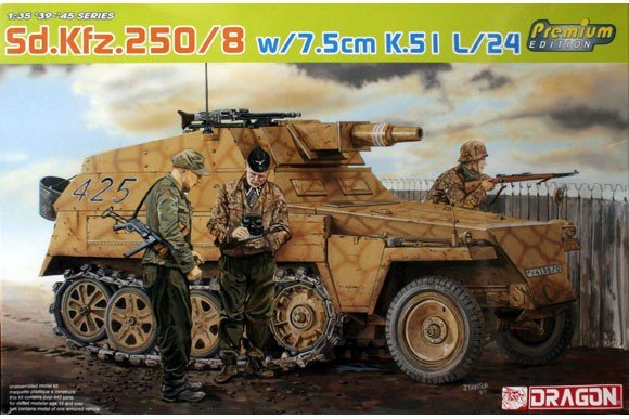 Dragon 6425 Sd.Kfz.250/8 avec 7,5 cm K.51 L/24 (1/35)