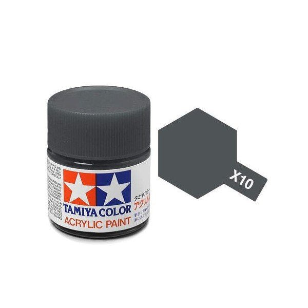 Tamiya 81010 Peinture acrylique X-10 Gun Metal 23 ml