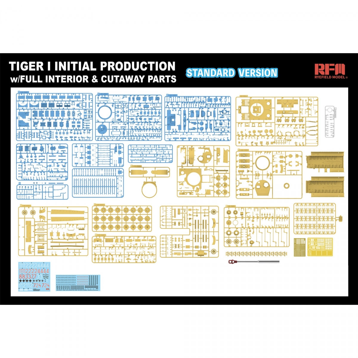 Rye Field Model 5130 Tiger I Initial Production Early 1943 w/ Full Interior Standard Version 1/35 – zdjęcie 4