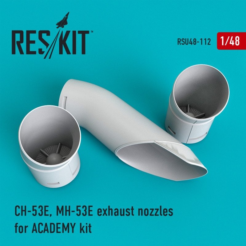 RESKIT RSU48-0112 Buses d'échappement CH-53E, MH-53E pour maquette Academy au 1/48