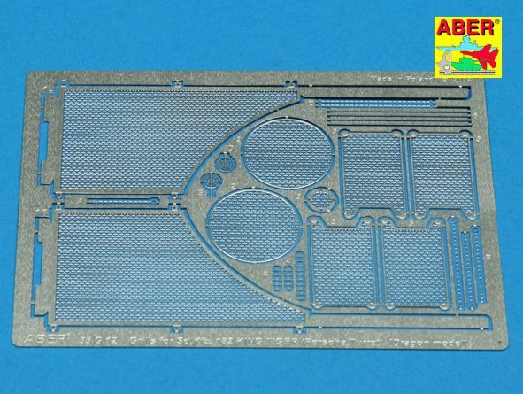 Aber 35G12 Grilles pour char allemand Sd.Kfz. 182 King Tiger (Tourelle Porsche) (1/35)