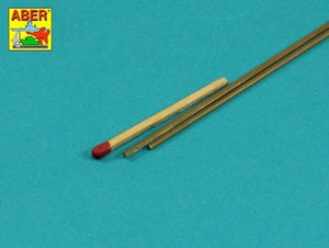 Aber HR-15 Sześciokątne pręty mosiężne 1,5mm długość 245mm / Brass hexagonal rods 1,5mm length 245mm x2 pcs. – zdjęcie 2