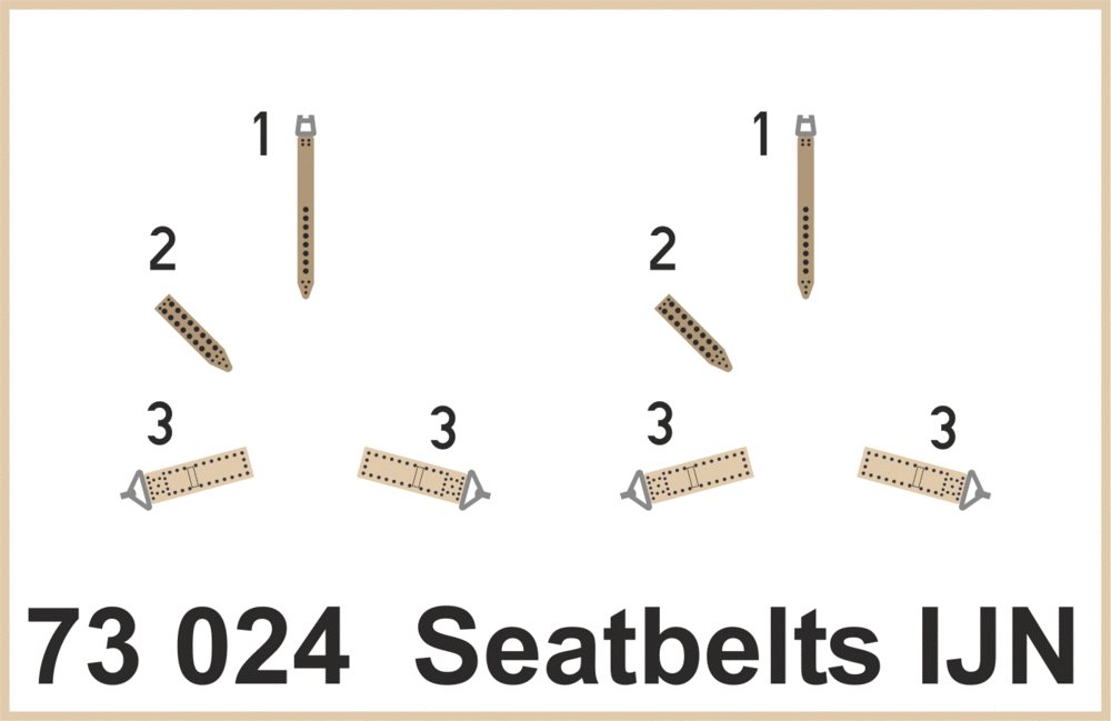 Eduard 73024 Ceintures de sécurité IJN SUPERFABRIC 1/72
