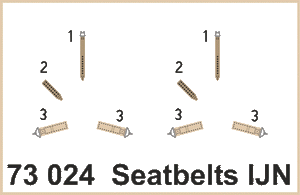 Eduard 73024 Ceintures de sécurité IJN SUPERFABRIC 1/72