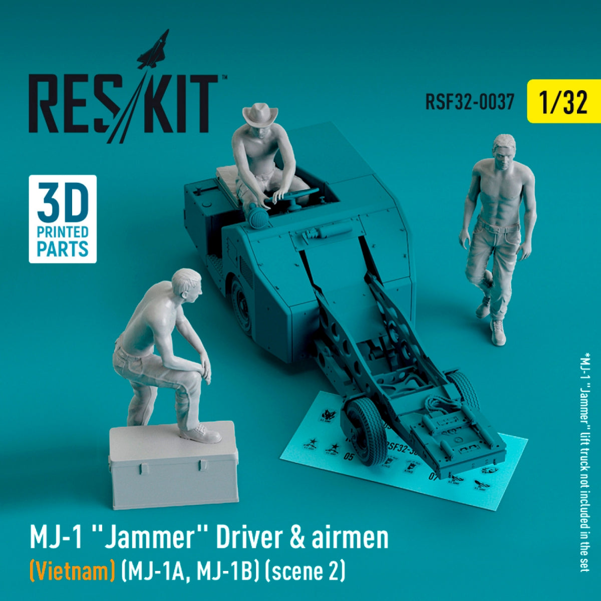 RESKIT RSF32-0037 Pilotes de brouilleur MJ-1 (Vietnam) (MJ-1A, MJ-1B) (scène 2) (3 pièces) (Impression 3D) 1/32