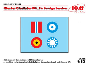 ICM D3204 Gloster Gladiator Mk.I/II en service à l&amp;#39;étranger 1/32