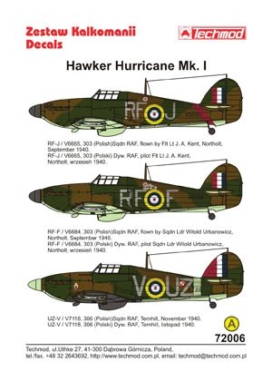 Techmod 72006 - Hawker Hurricane Mk I (1/72)  – immagine 2