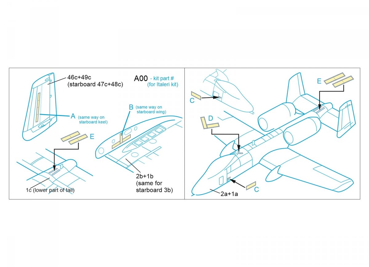 Quinta Studio QP48012 A-10 Formation (slime) lumières (Tous les kits) 1/48  – immagine 2