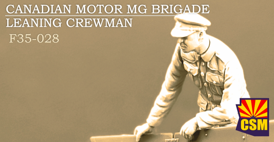 Copper State Models F35-028 Brigade de mitrailleuses motorisées canadienne, figurine de soldat penché, échelle 1/35