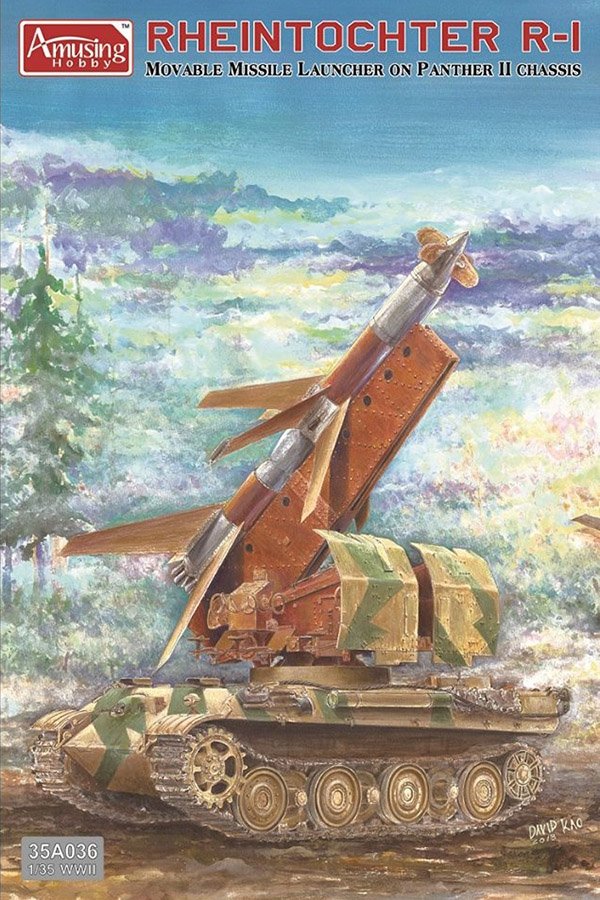 Amusing Hobby 35A036 Rheintochter R-1 sur châssis Panther II 1/35