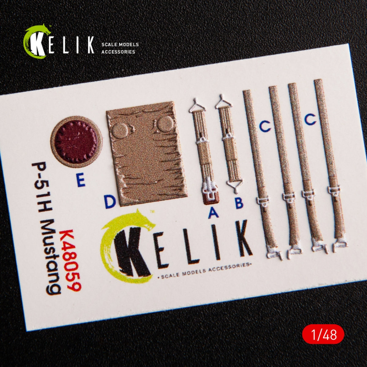 Kelik K48059 P-51H Mustang interior 3D decals for Modelsvit kit 1/48