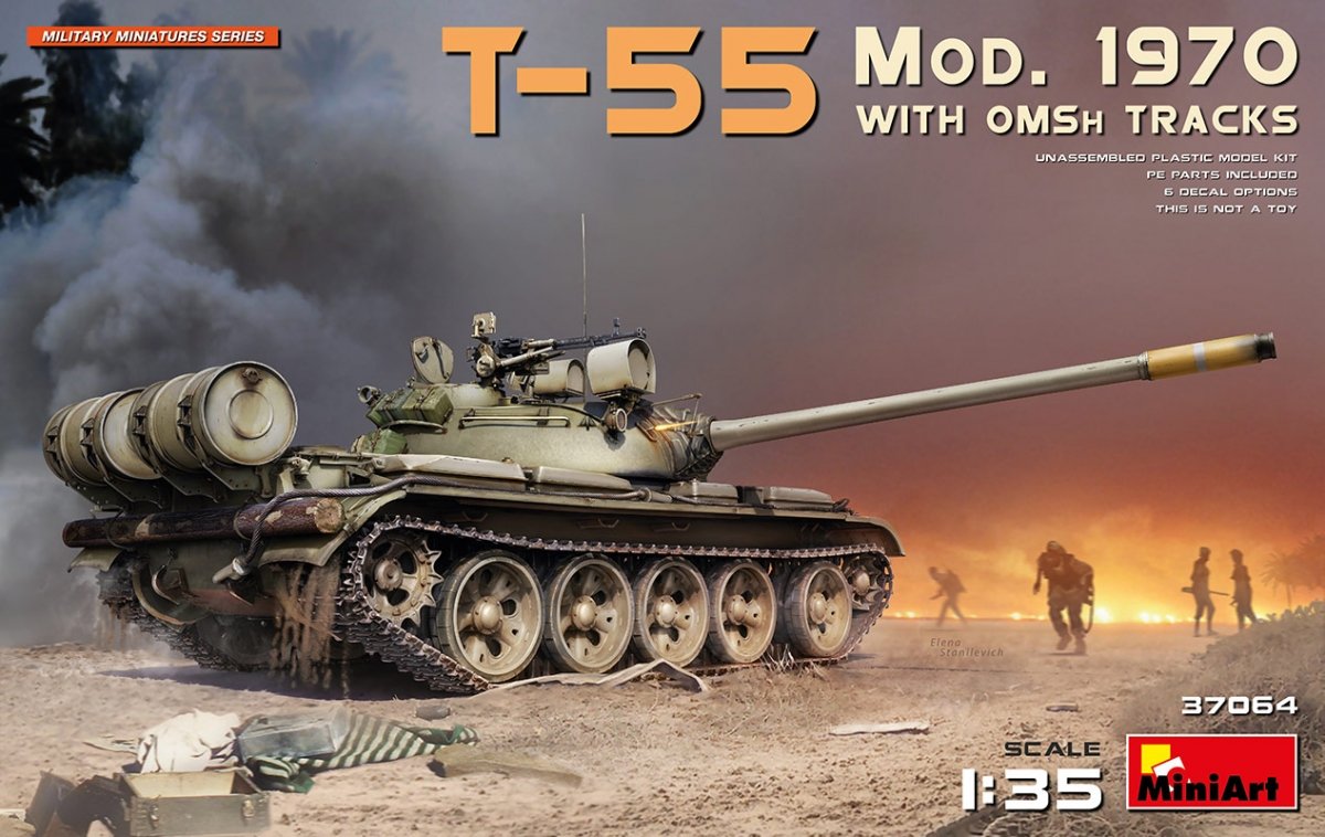MiniArt 37064 T-55 Mod. 1970 avec chenilles OMSh 1/35