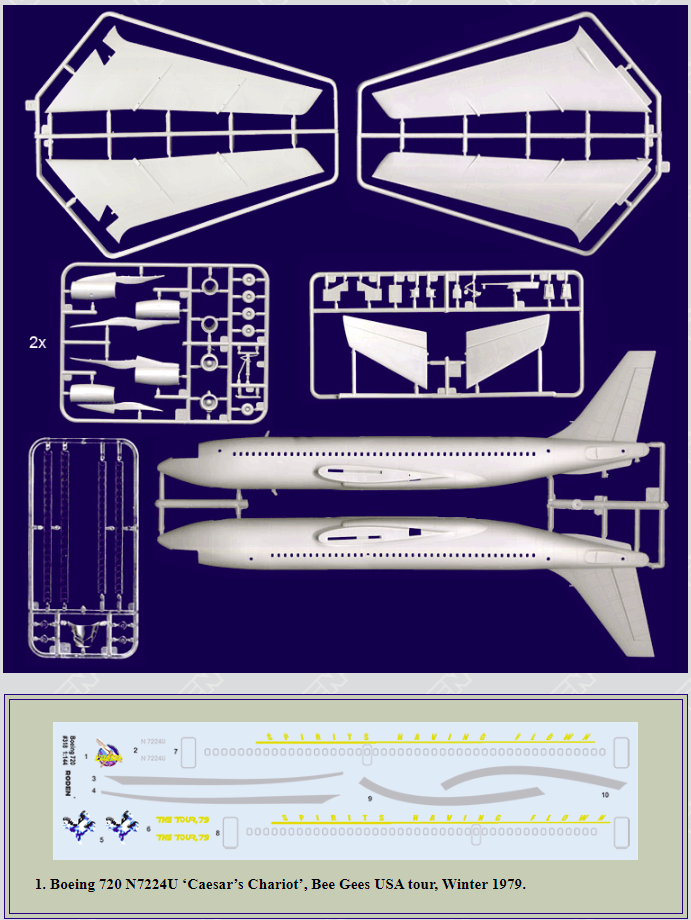 Roden 318 Boeing 720 Chariot de César 1/144 – Bild 2