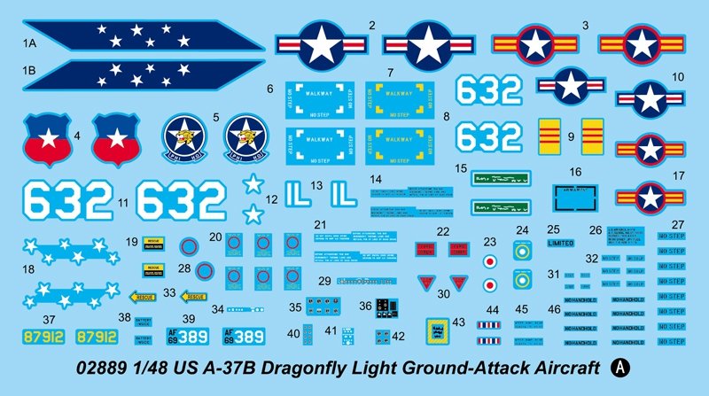 Trumpeter 02889 US A-37B Dragonfly Light Ground-Attack Aircraft 1/48 – zdjęcie 4