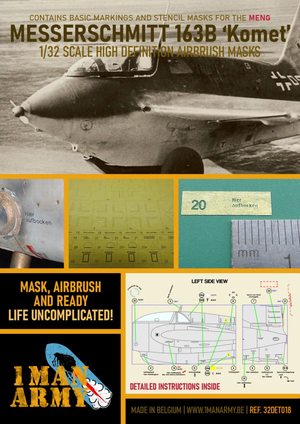 1 Man Army 32DET018 Messerschmitt Me 163 B Komet (pour Meng) 1/32