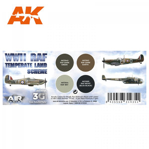AK Interactive AK11724 WWII RAF TEMPERATE LAND SCHEME 4x17 ml – image 2