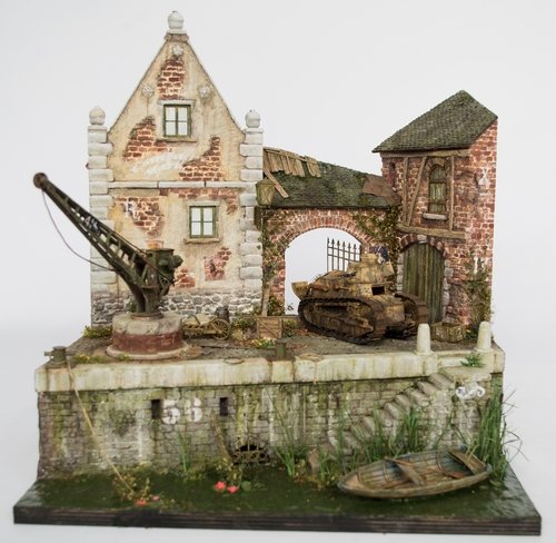 RT-Diorama 35308 Socle de diorama : « Port fluvial de la Marne », Première Guerre mondiale, échelle 1/35 – image 8