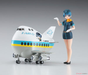 Hasegawa SP465 Egg Girls Collection 12 Sara Mayuki (CA) avec avion de ligne 1/20 – immagine 5