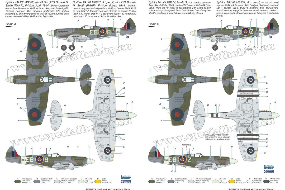 Special Hobby 48192 Spitfire Mk.XII contre la bombe volante V-1 : 2 maquettes + figurine, échelle 1/48 – image 3