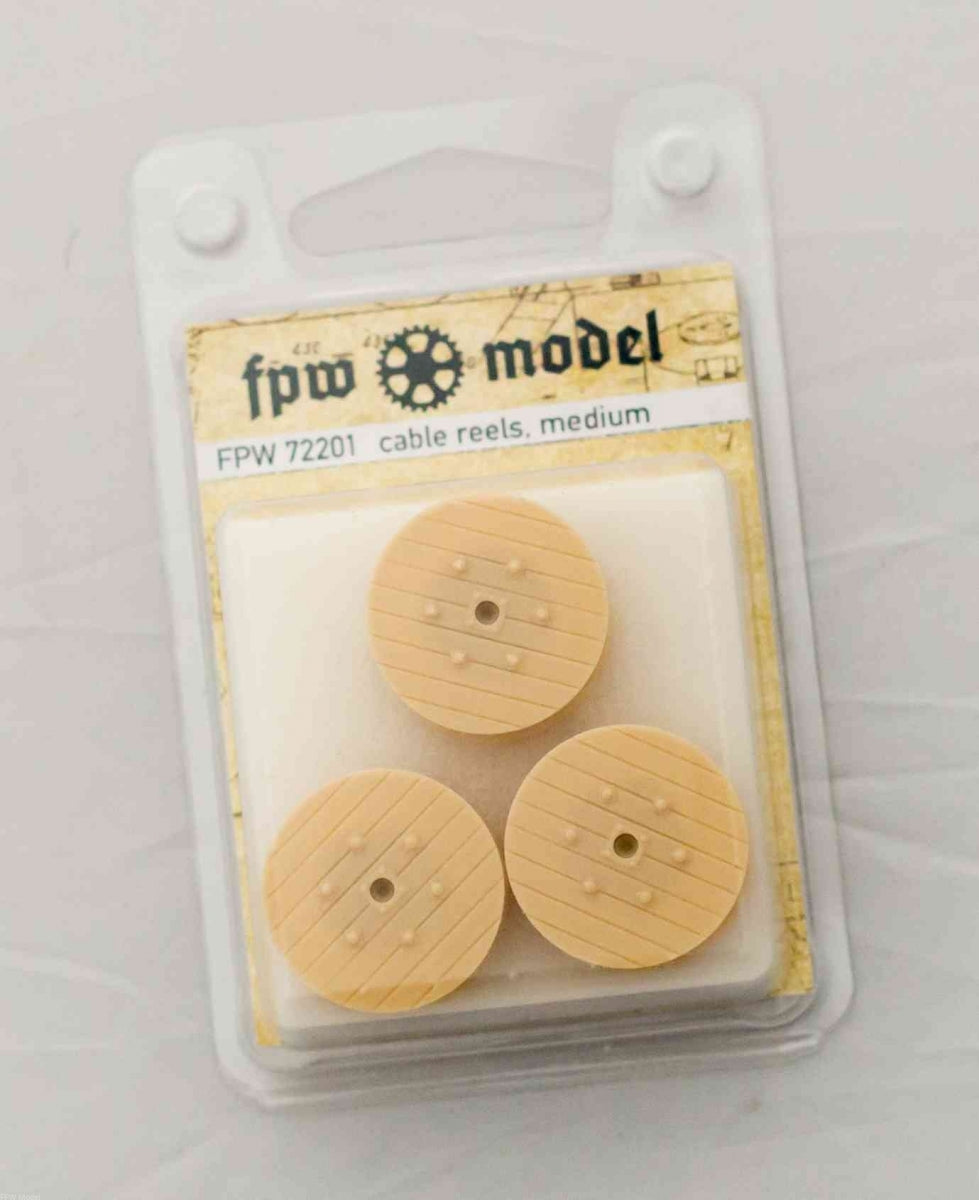 Bobines de câble FPW modèle 72202, taille moyenne, avec câble (3 pièces) 1/72