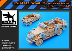 Voiture de reconnaissance américaine M3A1 Black Dog T35049 au 1/35