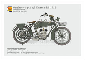 Copper State Models B35-002 Wanderer 4PS 1916 Motorcycle 1/35 – zdjęcie 3