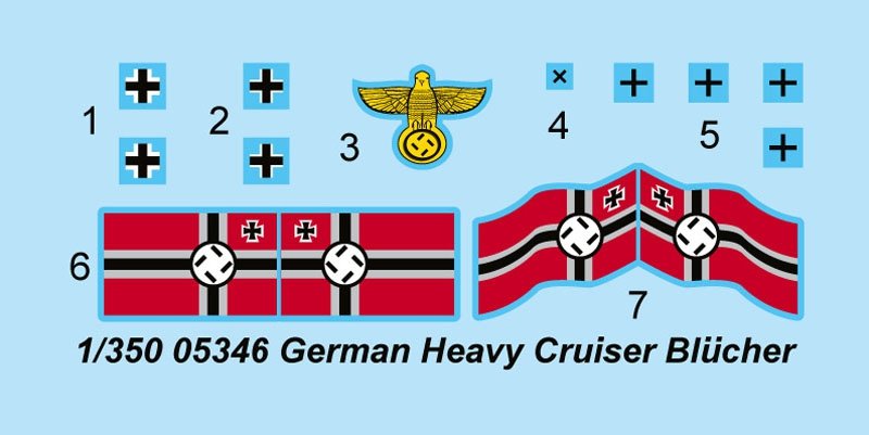 Trumpeter 05346 Croiseur lourd allemand Blücher 1/350  – image 3